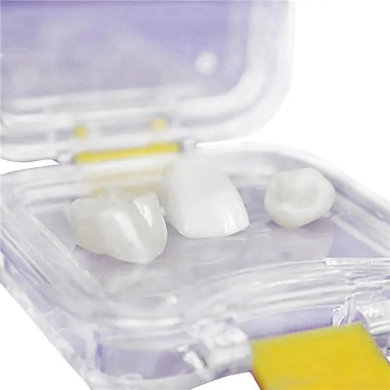 A73U Dental Pillow Crown Box, 50Pcs Transparent Membrane Film Showcase Tooth Boxes Dental Crown And Bridge Box