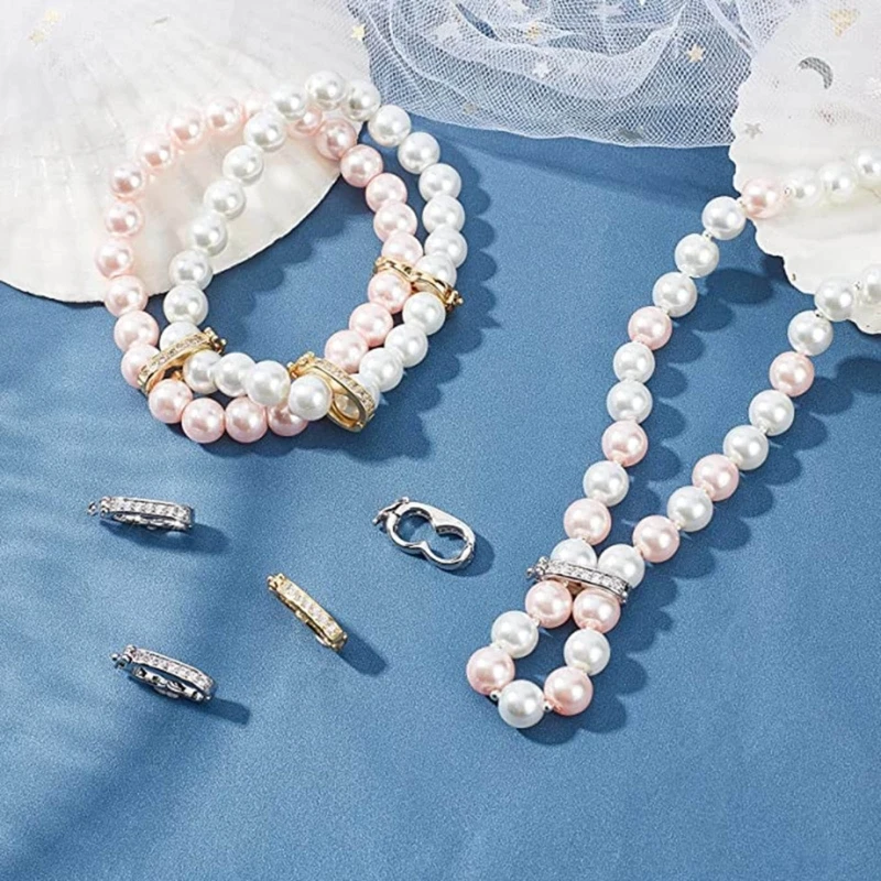 Necklace Shortener Clasp Pearl Enhancer Click Clasp Jewelry Making Supplies Jewelry Buckles Charm Beads Necklace Connector