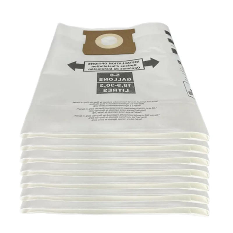 7 pçs saco de pó seco universal vac 5 a 8 galões aspiradores para loja vac 5-8 galões ridgid vf sacos de pó-lite
