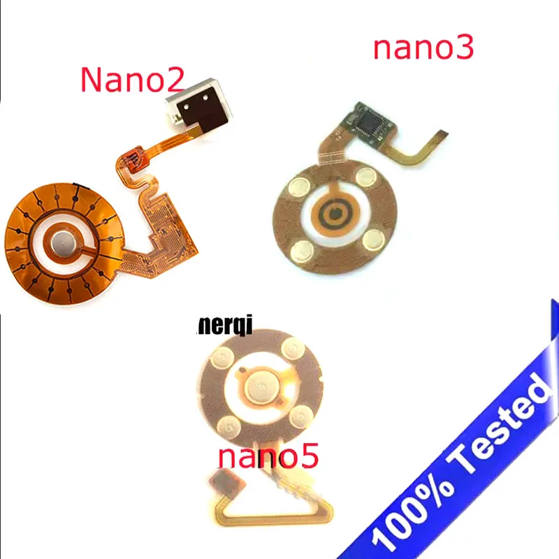 Para Nano 2 3 4GB 8GB 5 rueda de clic con cinta de Cable flexible para iPod Nano 2 2nd,3 3rd,5 5th cinta de conector de Audio para auriculares