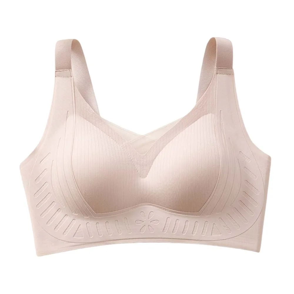 

Облегающий беспроводной бюстгальтер с глубоким V-образным вырезом, антипровисающее нижнее белье пуш-ап без следов, регулируемый противоударный бюстгальтер для женщин, спортивный