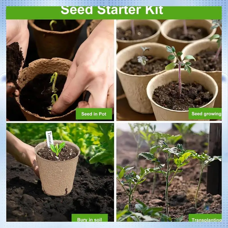 

AD-130 Pcs Organic Peat Pots 3.15 Inch Nursery Pot Round Plant Seedling Pots With Drainage Holes, Seed Starting Starter