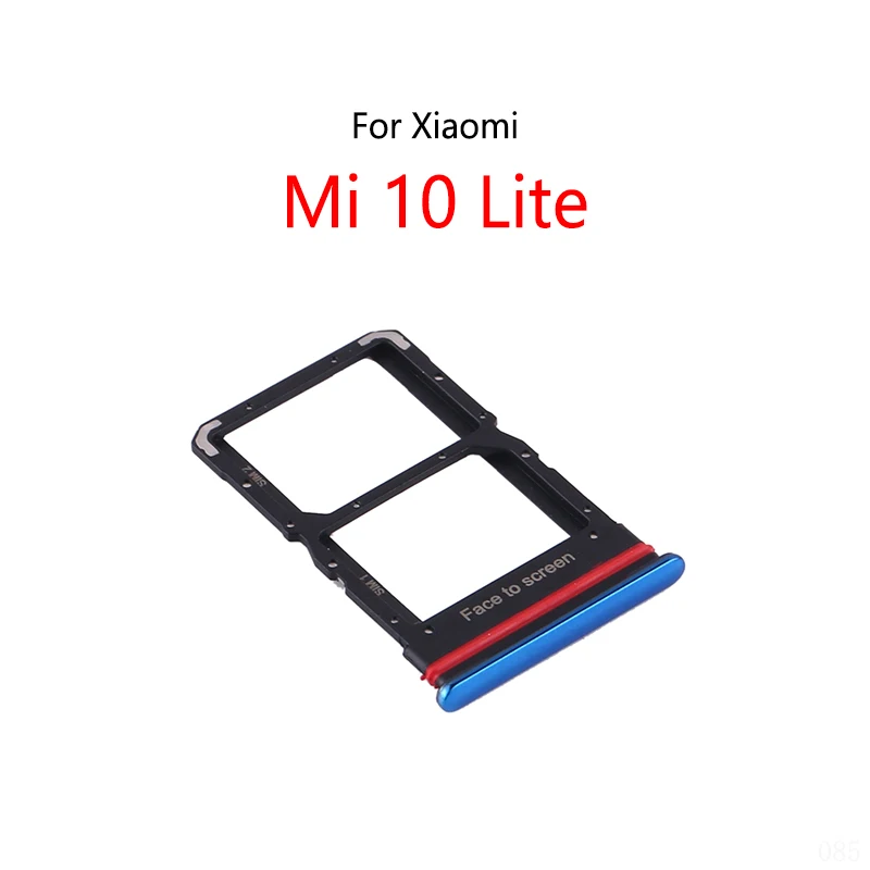 Ranura para tarjeta SIM para Xiaomi Mi 10 Lite, soporte para bandeja, lector de tarjetas Sim, enchufe