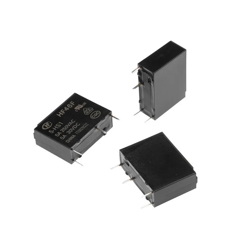 10PCS HONGFA Relays HF46F-5V-12V-24V-HS1 4Pin 5A 250VAC