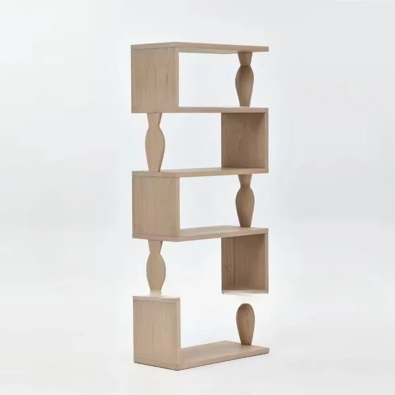 

Oak bookcase Wall-mounted display stand Living room Restaurant Hotel lobby