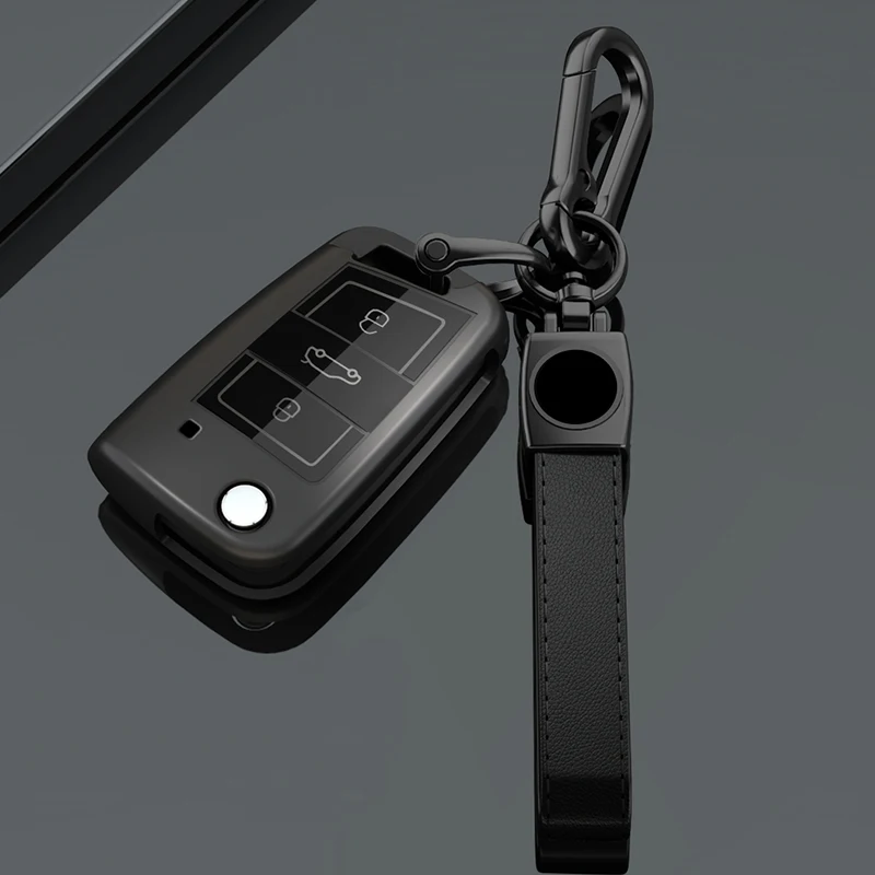 TPU Car Key Case Cover For VW Volkswagen Golf 7 MK7 Tiguan MK2 T-roc T-cross Skoda Octavia Kodiaq Karoq Seat Ateca Leon Fob