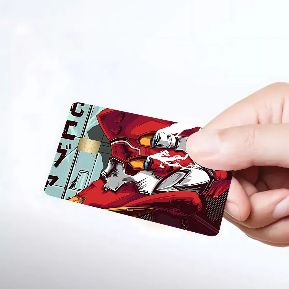 Gaming Anime E-evangelionS Stickers Cartoon Decorative Small Waterproof Chip 4PCS Card Sticker New Anti-Scratch - view 5