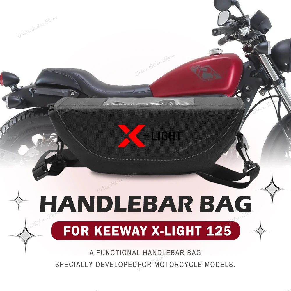 For Keeway x-light 125 X light 125 Motorcycle Handlebar Travel Bag Motorcycle Waterproof And Dustproof Handlebar Storage Bag