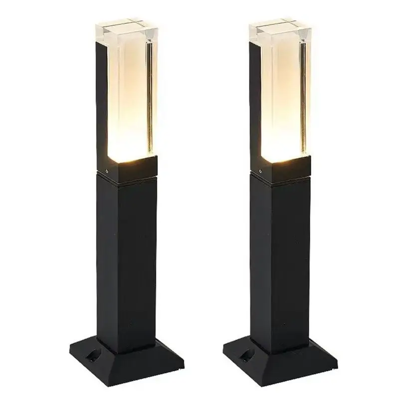 

A02M-2X Human Motion Sensor LED Lawn Light Outdoor Waterproof IP65 Acrylic Shade Garden Villa Landscape Walkway Lawn Light