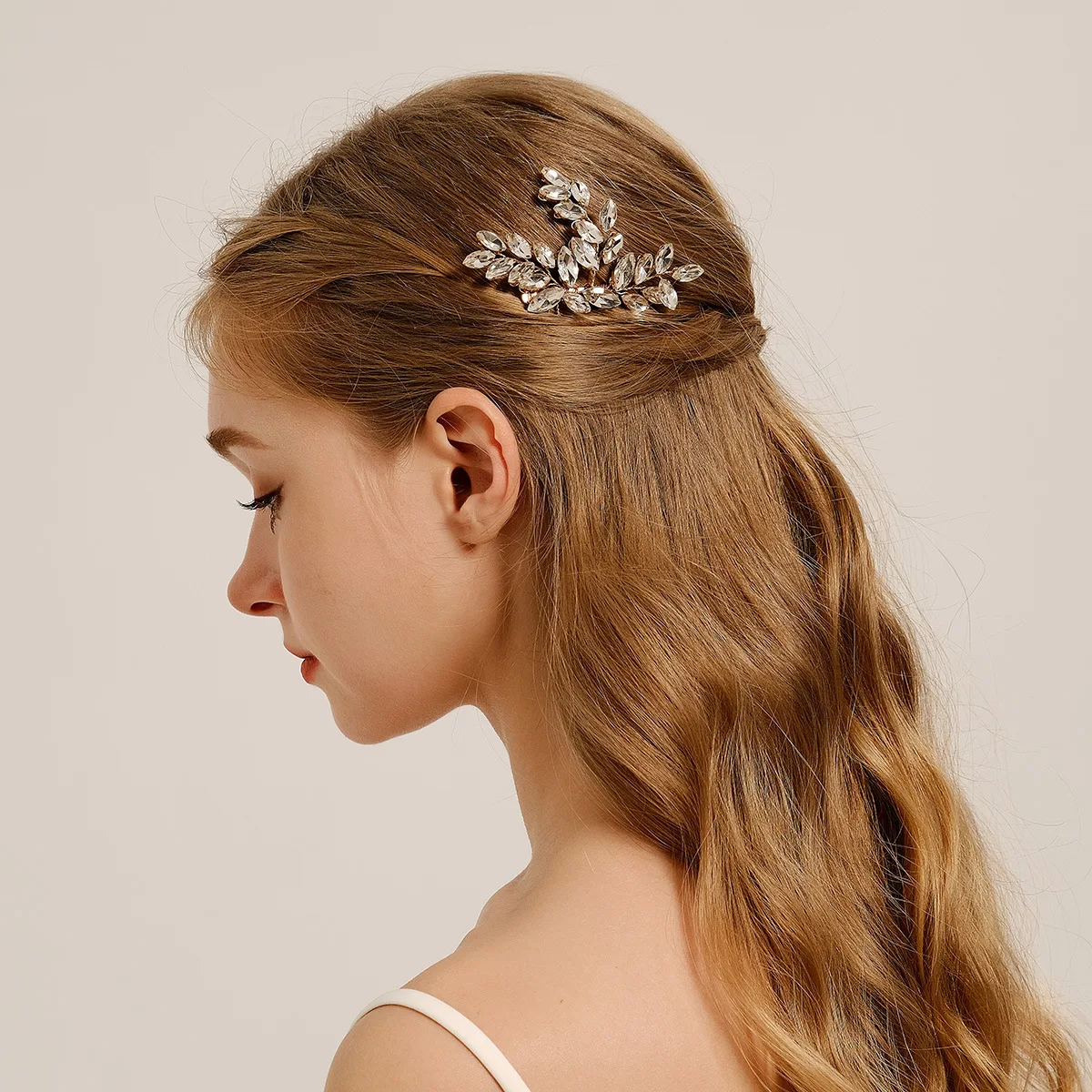 Simple Hair Combs Hair Accessories For Women Bride Rhinestone Hairpins Clips Bridal Wedding Headdress tocados para cabello novia