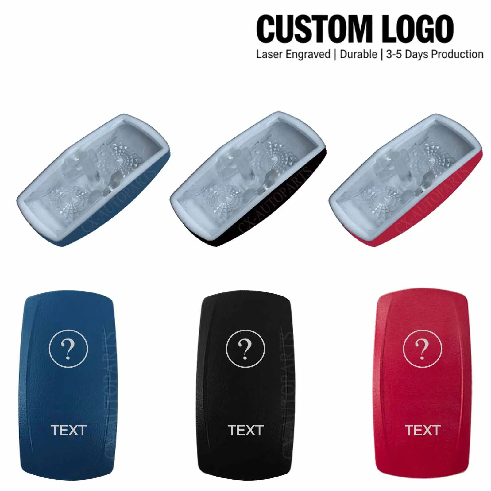 1 Pc Custom Laser Engraved Rocker Switch Cap For 12V 24V ARB Carling Rocker Switch Replacement (Cover Only)