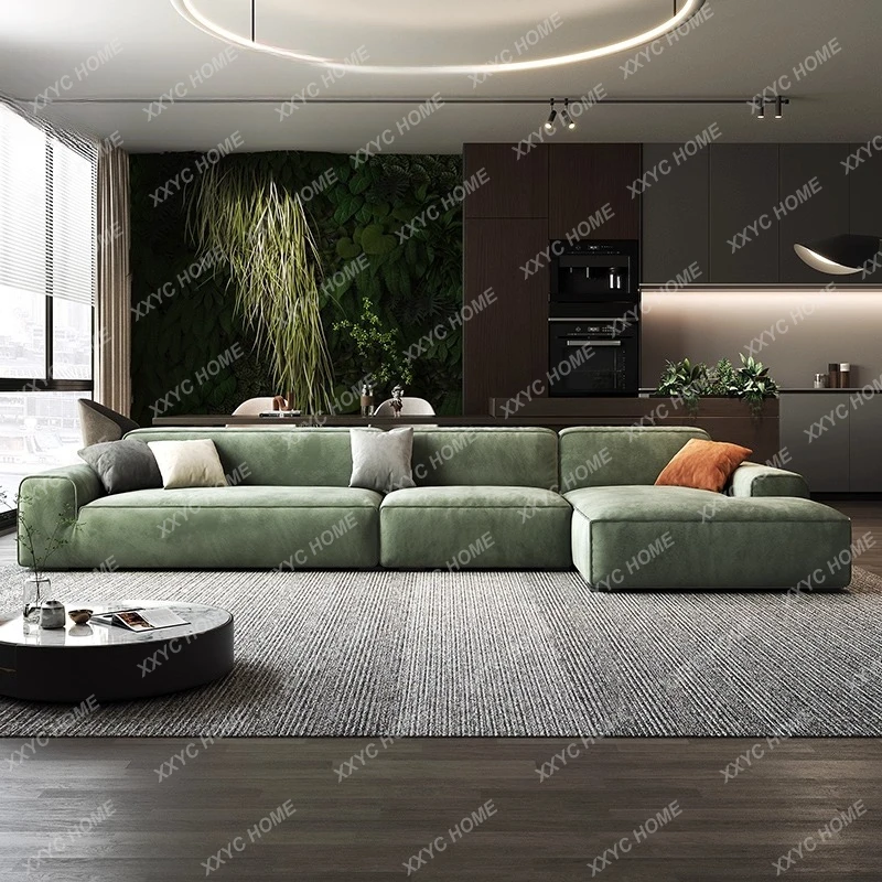 Modern simple sofa cloth cover removable and washable anti-cat scratch matte suede fabric sofa