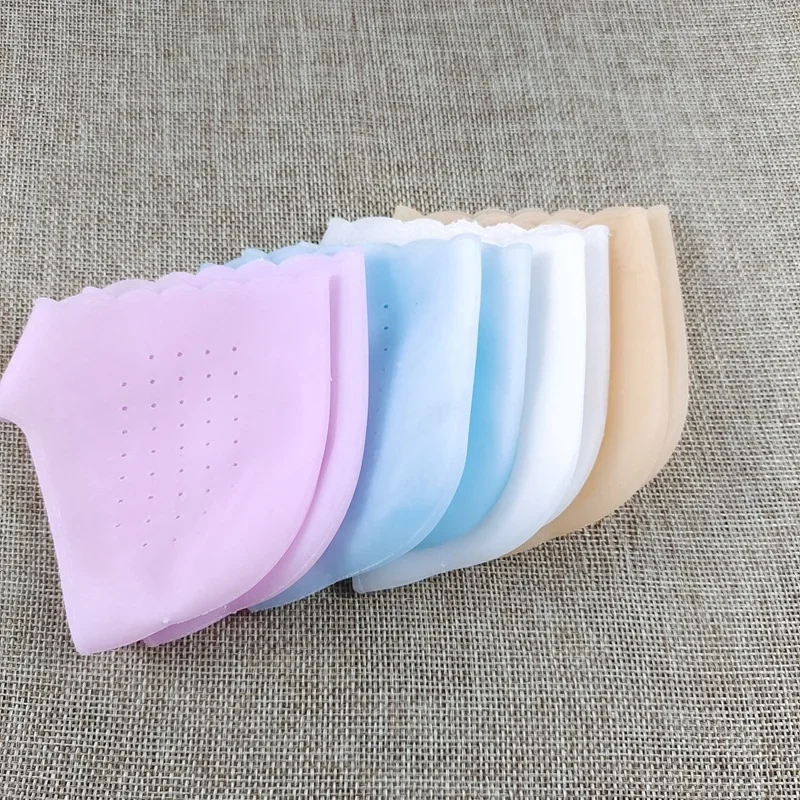 2Pcs New Silicone Feet Care Socks Moisturizing Gel Heel Thin Socks with Hole Cracked Foot Skin Care Protectors Foot Care Tool