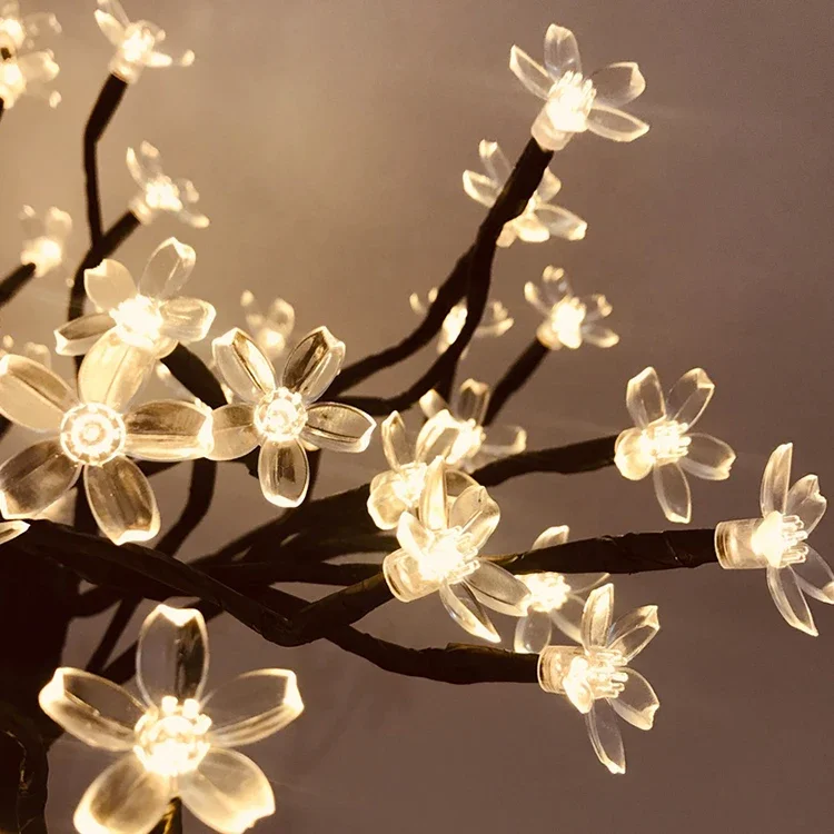 Imagem -05 - Led Cherry Flower Blossom Tree Light Indoor e Outdoor Bateria Natal e Decoração de Casa