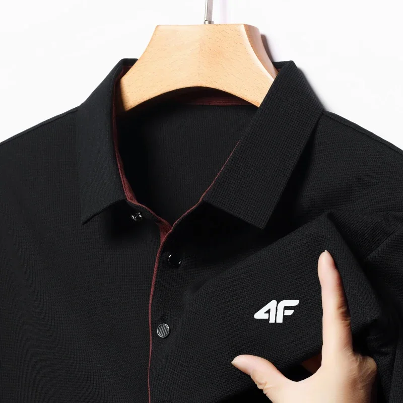 

2025 Новая мужская повседневная деловая рубашка с коротким рукавом с принтом, модная рубашка-поло с коротким рукавом, удобный и дышащий топ