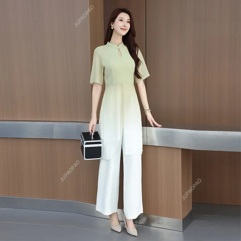 Retro Spa Uniform Short Sleeve Health Salon Beautician Clothing Women's Set Hotel Work Clothes Sauna Foot Therapy Work Clothes