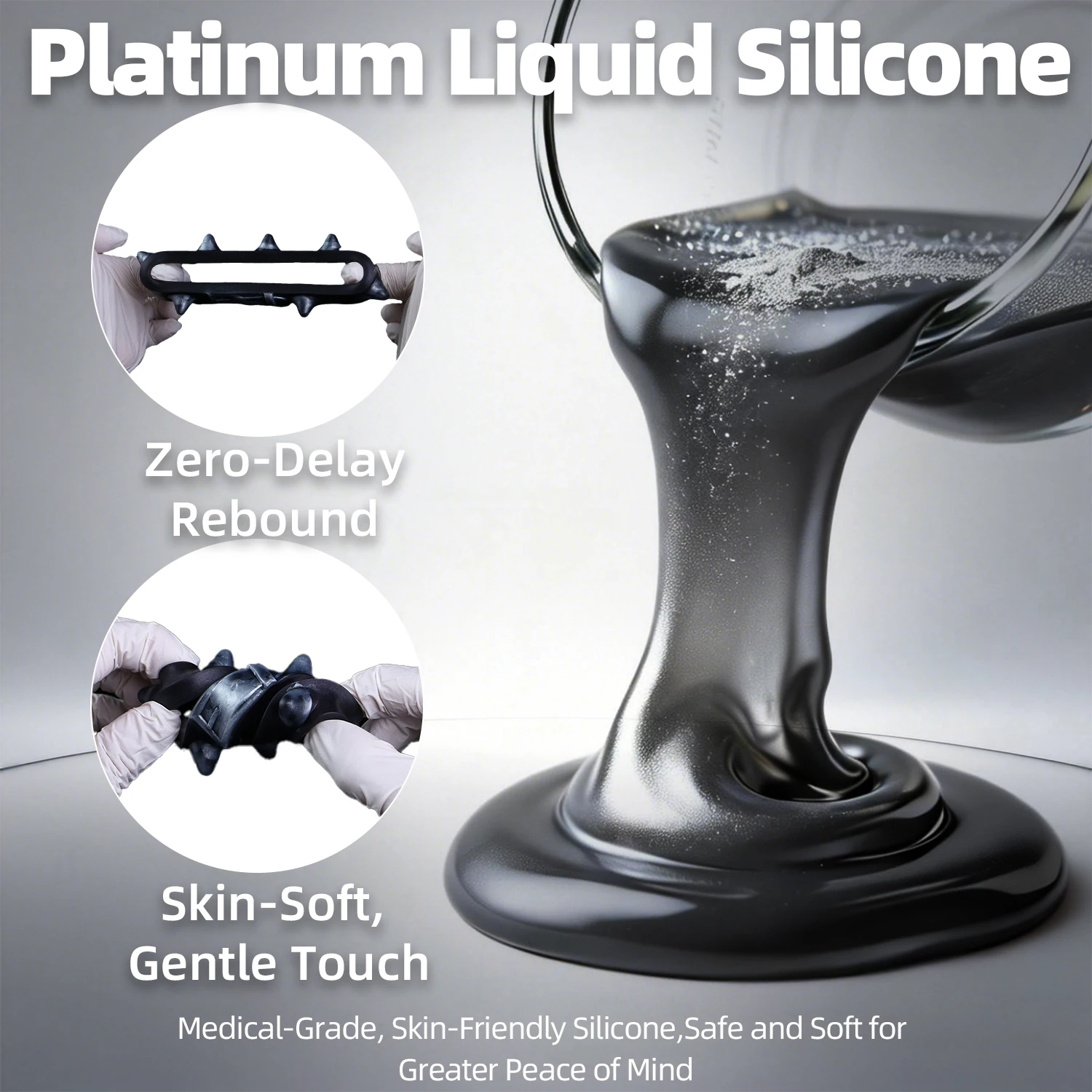 SHAZ Fantasy Silicone Penis Ring - Ejaculation Delay Cock Ring for Men Dick Erection Cockring Adult Sex Toy BDSM Game for Couple view 4