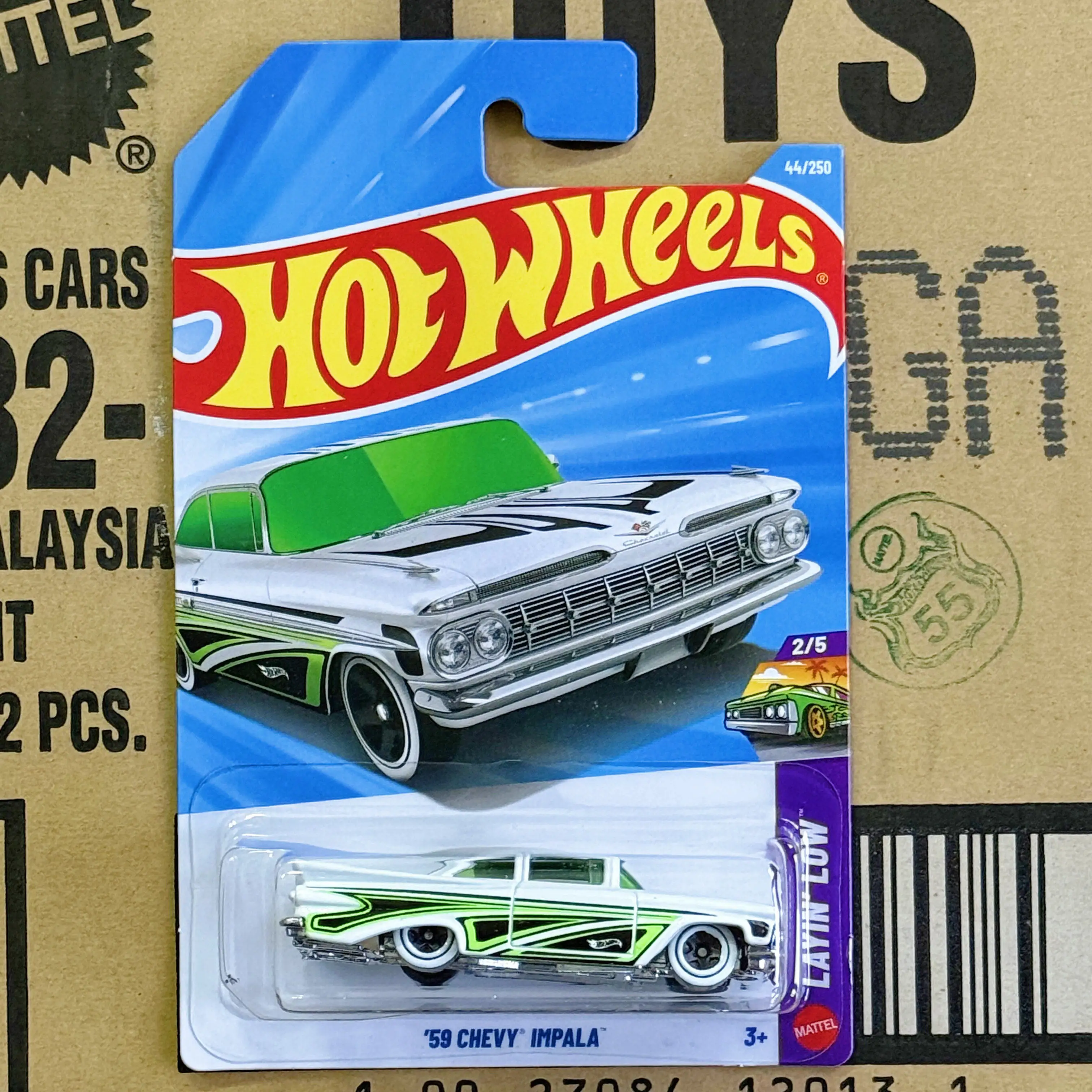 Coches de juguete Hot Wheels para niños 44 2026G HOTWHEELS 59 CHEVY IMPALA Regalos navideños para niños