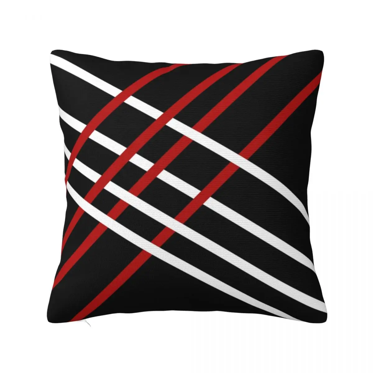 

Red And White Diagonal Stripes Pillowcase Printed Cushion Cover Decorations Abstract Geometric Pillow Case Cover Home Square 18"