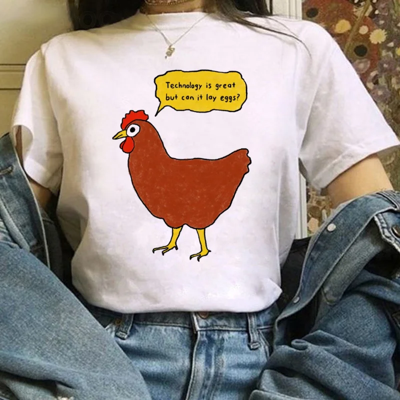 Trendy Printed Fashion Summer Clothing Fun Lobster Pattern Women's T-Shirt Style 90s Cute Women's Cartoon Basic Top T-Shirt