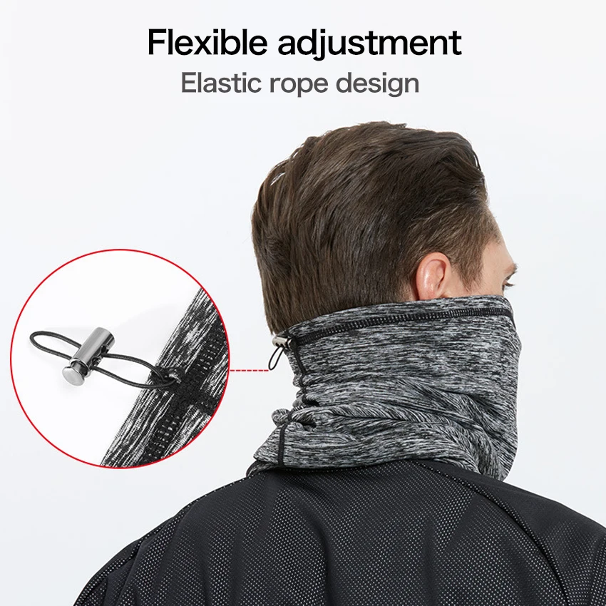 Winter Face Mask Cycling Neck Warmer Sport Scarves Man Woman Elastic Outdoor Windproof Ski Mask Neck Cover Adjustable Drawstring