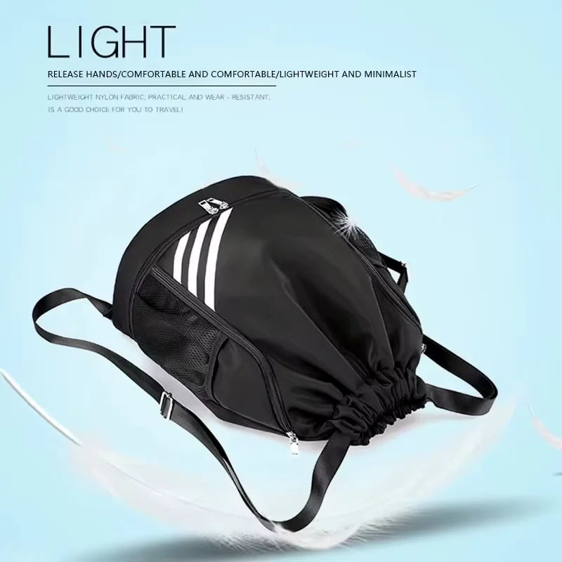 حقيبة ظهر لتخزين كرة السلة برباط مزدوج الكتف، حقيبة تخزين رياضية مريحة للاعبين