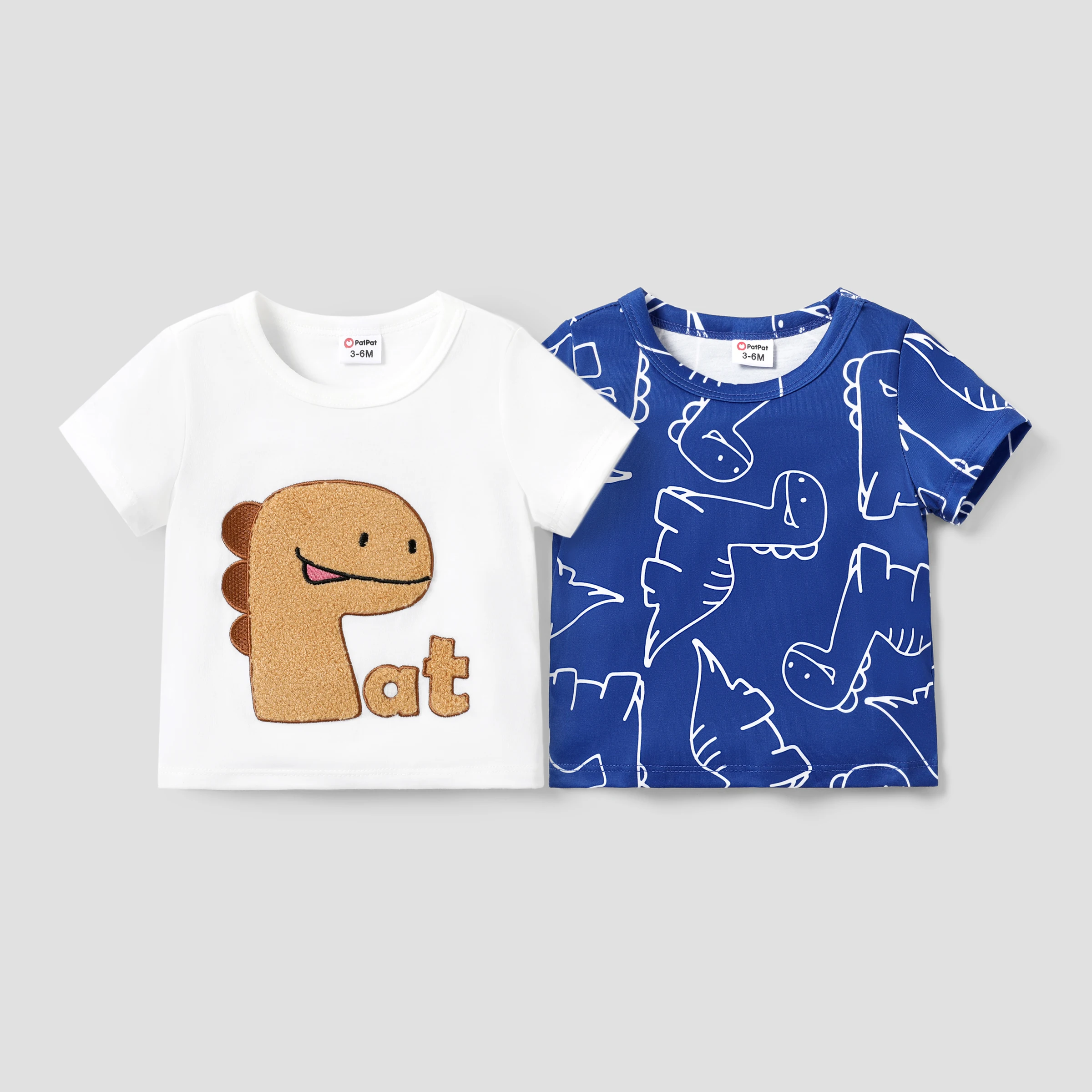 

PatPat Baby Girl/Boy 3D Dinosaur Print Loose Fit T-shirt