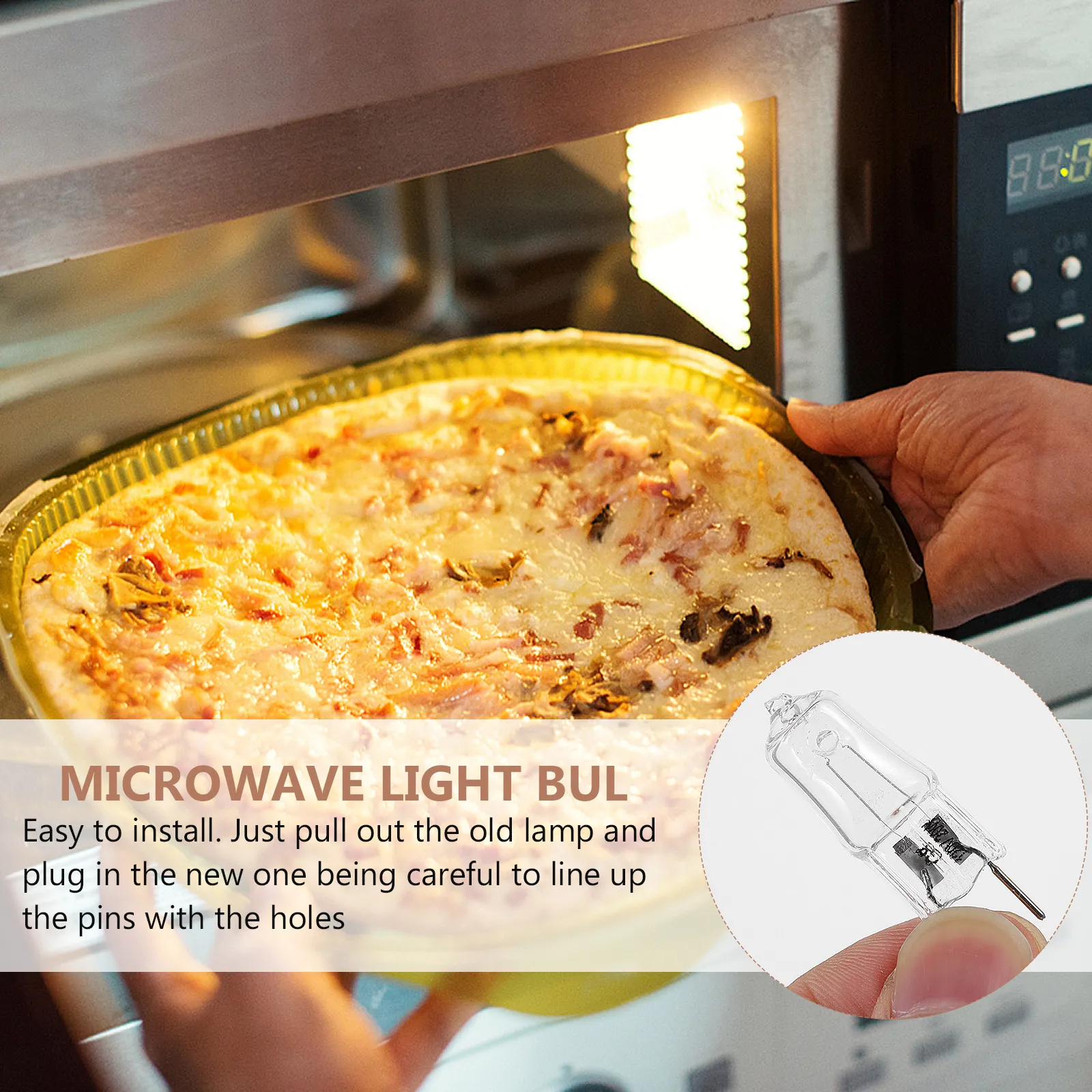 10pcs G8 20W 120V Halogen Bulbs for Microwave Oven Range Wall Oven Display Cabinet – Easy Tool-Free Installation