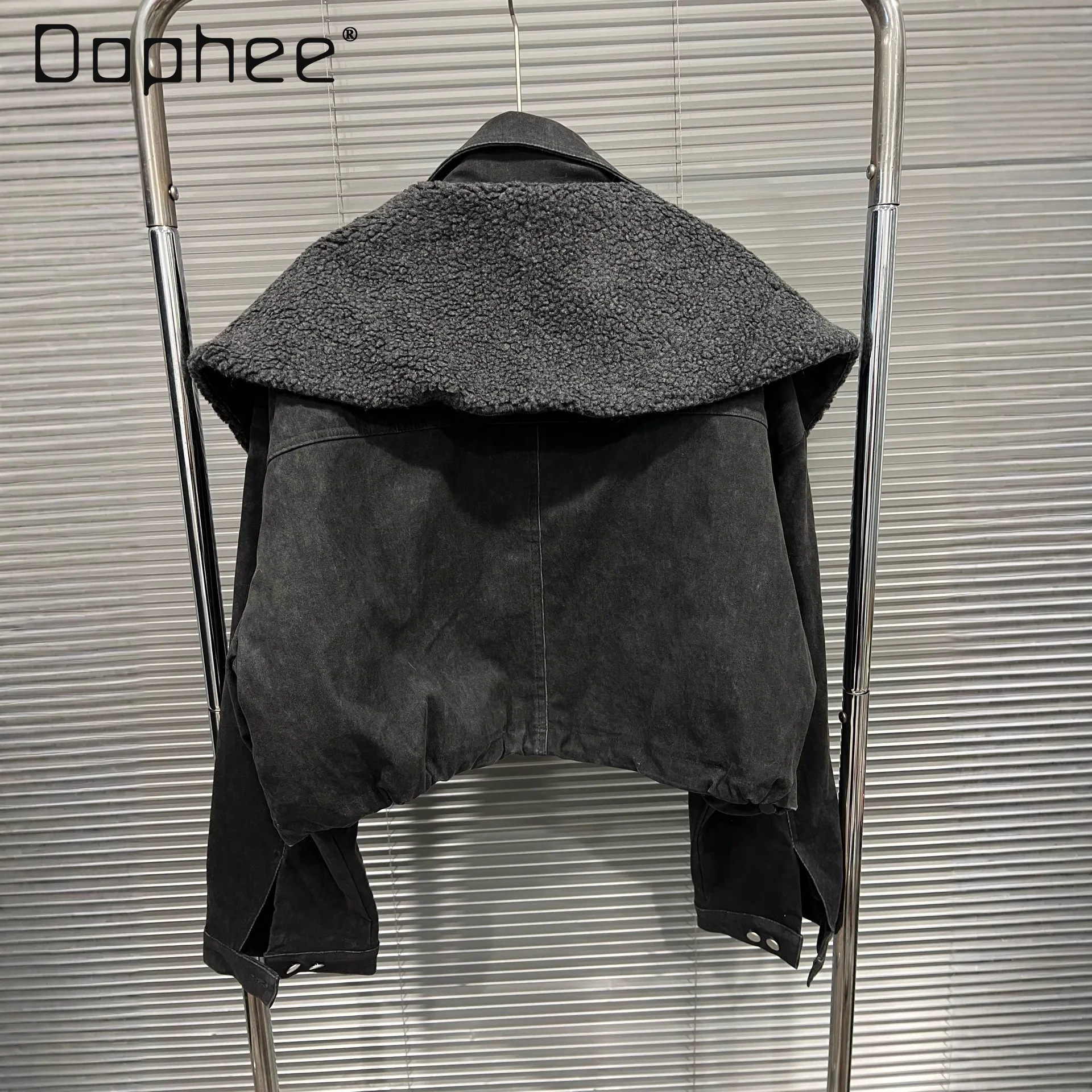 2025 Autumn Winter New American Retro Hot Girl Loose Slimming Versatile Patchwork Long Sleeve Jacket for Women Trendy Punk Coats