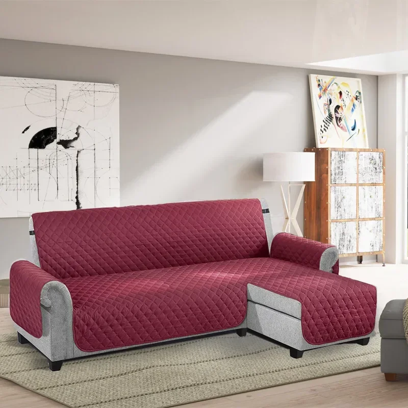 1PC Seats Couch Cover L Shape Sofa Cover Sectional Couch Covers Reversible Sofa Covers Anti-Slip Waterproof Furniture Protector