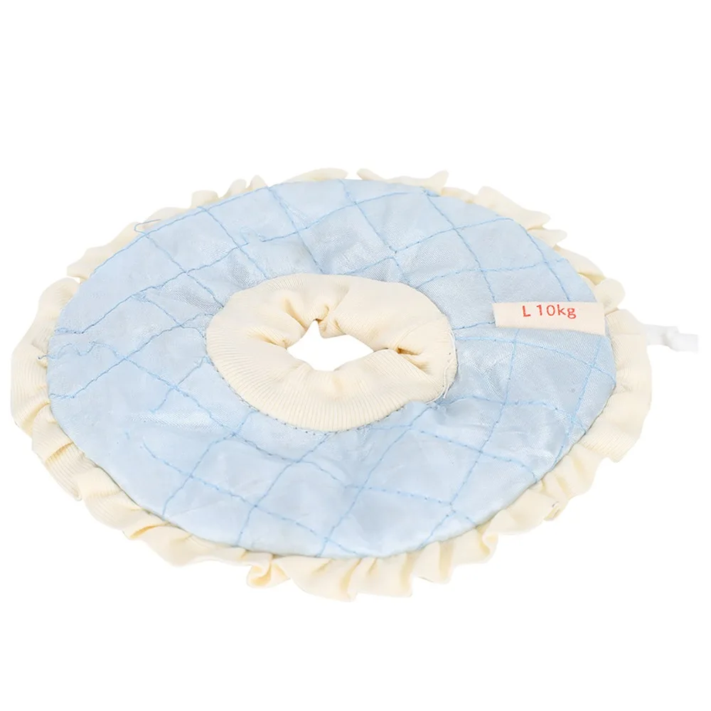 Convenient Blue Pet Protective Collar Polyester Sponge Pet Recovery Collar Soft Breathable Elizabeth Circle Rabbit