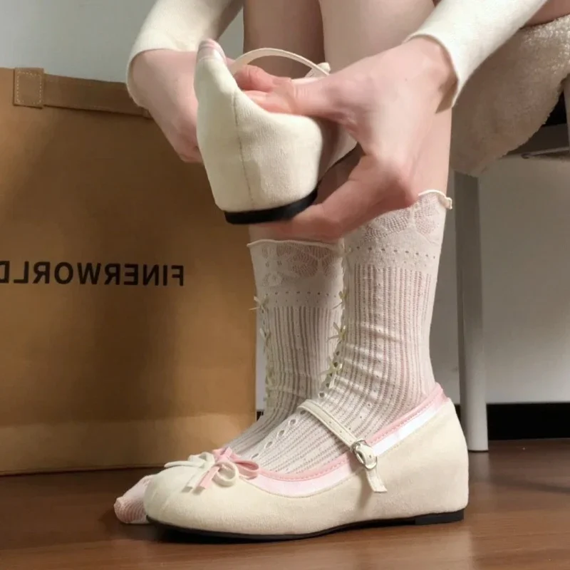 Butterfly-knot Women Mary Jane Shoes Fashion Mix Colors Internal Elevation Shoes Ladies Comfort Spring Autumn Concise Footwear