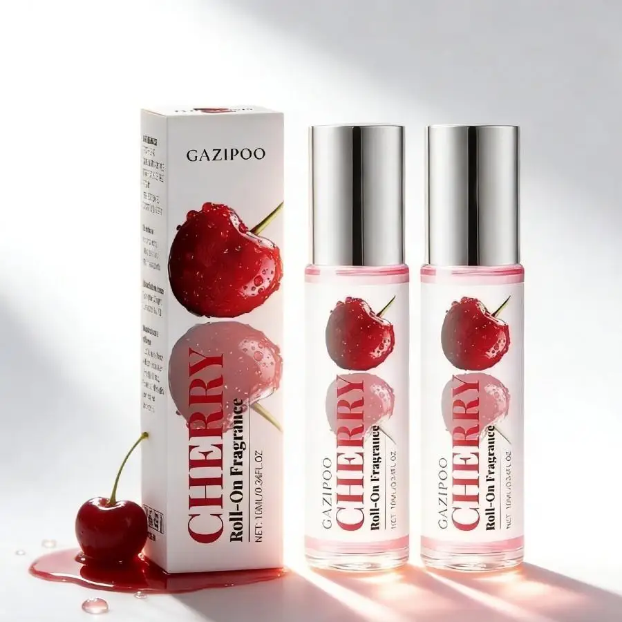 10ML Cherry Skincare Pheromone Oil - Roll-On Subtle Essential Fragrance Oil, Sweet Cherry Body Oil for Men and Women, Dating Tra