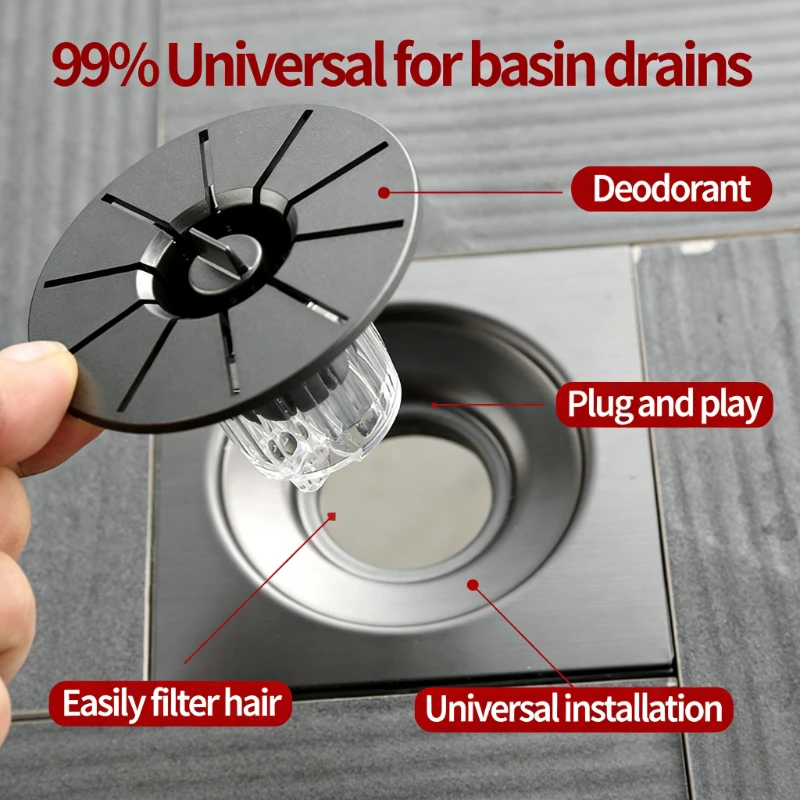 

New Floor Drain Core Shower Floor Strainer Cover Toilet Sewer Anti-odor Plug ABS No Smell Bathroom Toilet Sewer Shower Drain