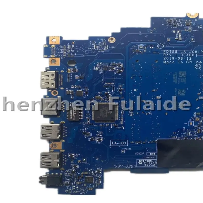 FDI55 LA-J081P For dell Inspiron 5493 5593 3493 3593 3793 Vostro 3491 3591 With i3-1005G1 i5-1035G4 i7-1065G7 CPU UMA DDR4