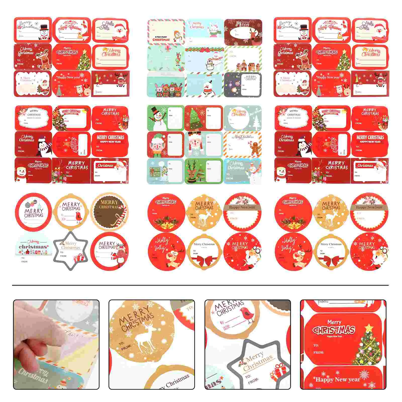 

18 Sheets Christmas Stickers Wrapping Paper Clearance Gift Supplies Envelope Labels Nativity Decor Name Tags