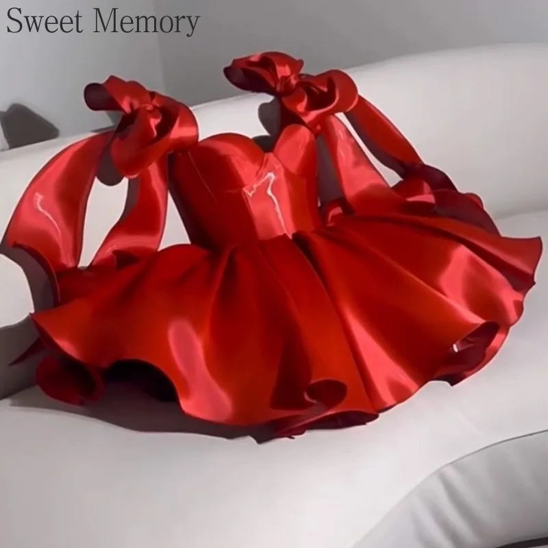 Customized M164 Sweet Memory Birthday Party Dress Princess Clothes Black Red White Sleeveless Short Wedding Dresses Bridal Dress