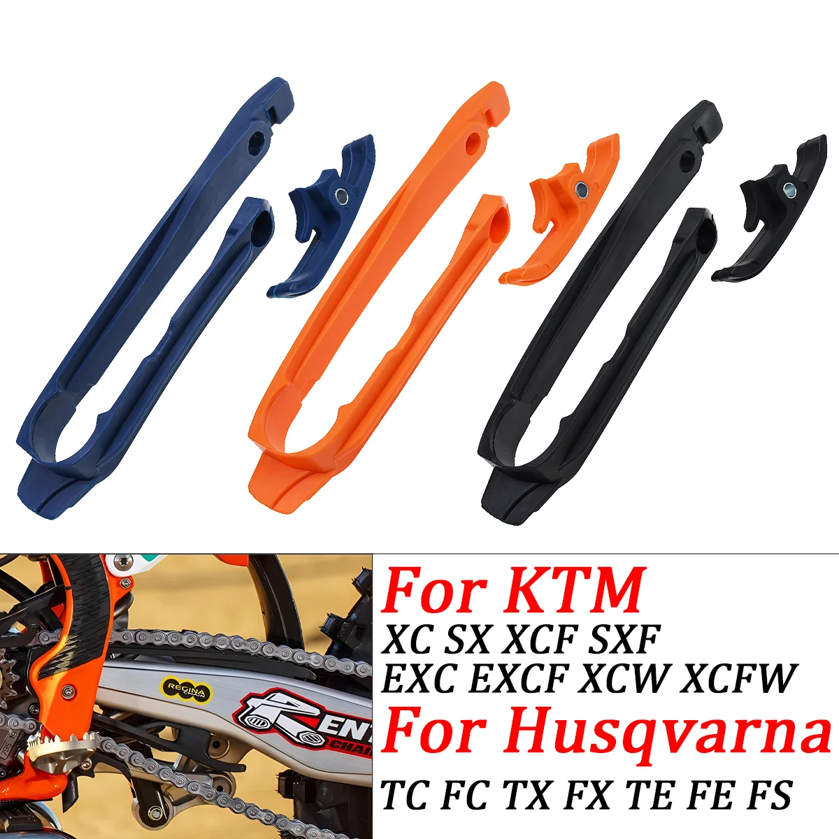 Motorcycle Swingarm Guide Chain Slider Sliding For Husqvarna FC FE FS FX TC TE TX125 150 250 300 350 450 501 2016-2021 Dirt Bike