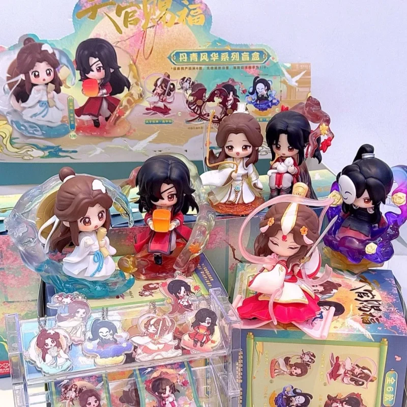

День официальное благословение, благословение, анимация Danqing Fenghua, серия, слепая коробка, коллекция, модель, настольный орнамент, загадочная игрушка в подарок