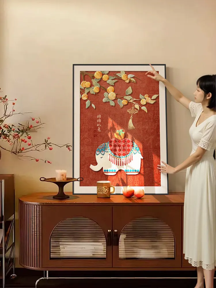 

Decorative Painting Festive Living Room TV Cabinet Desktop Painting Spring Festival Hanging Painting Restaurant Entrance Mural