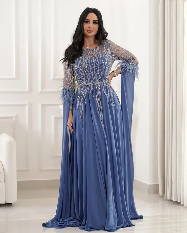 2024 Okt Aso Ebi Arabische A-Lijn Chiffon Moeder Van De Bruid Jurken Lovertjes Kant Avond Prom Moeder Van Bruidegom Jurken Jurk Zj345