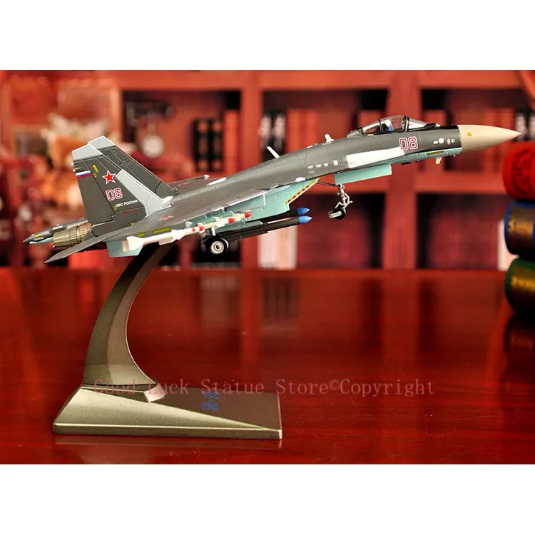 32 CM long Military enthusiast # 1:72 Russia air force modern Simulated aircraft SU-35 Fighter battleplane alloy Model statue