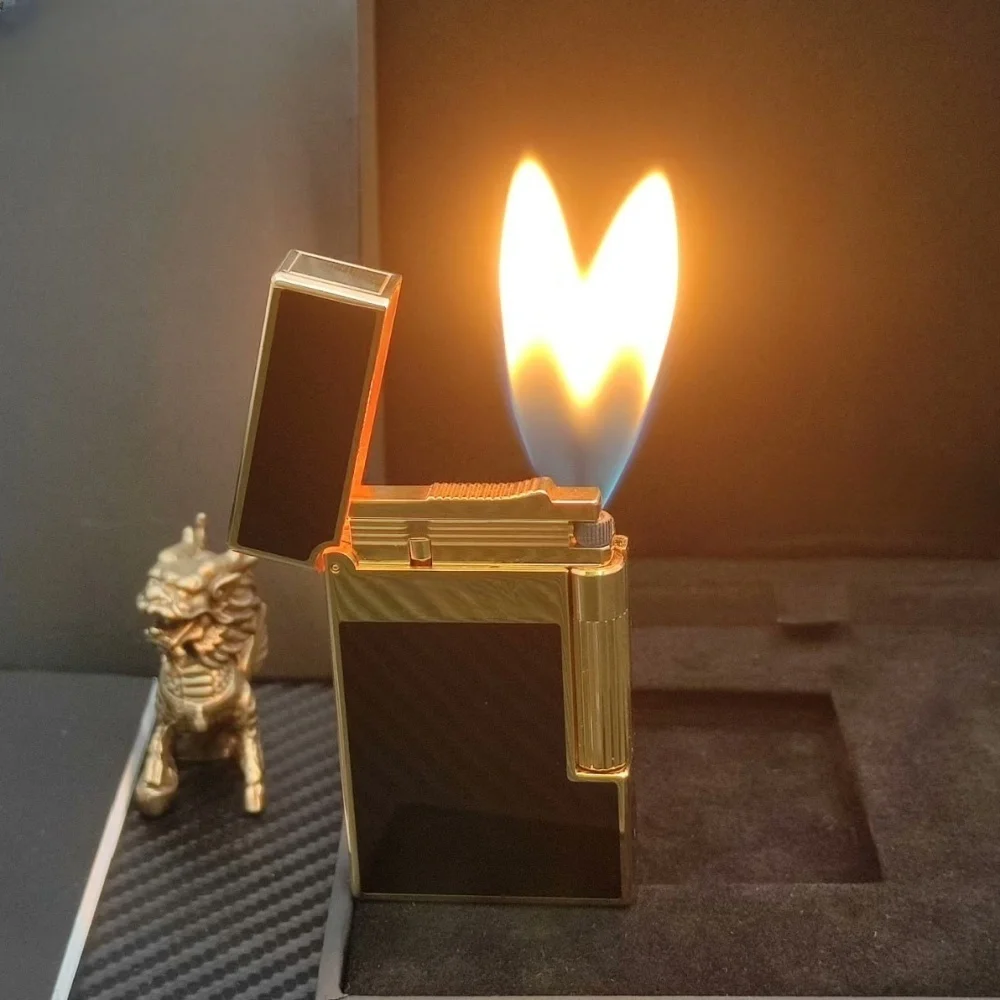 

Dupont Ligne 2 lighter Классический стиль краски из смолы, роскошная зажигалка, подарок для мужчин, надувная, высшего качества, идеальные расходные материалы.