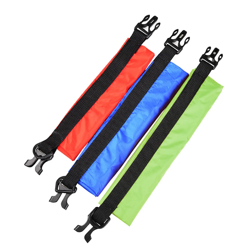 3 قطع حقيبة تخزين مقاومة للماء، عوامة سباحة لامعة، حقيبة جافة متعددة الأغراض للسباحة في الهواء الطلق، أحمر أزرق.5L 3L 8L