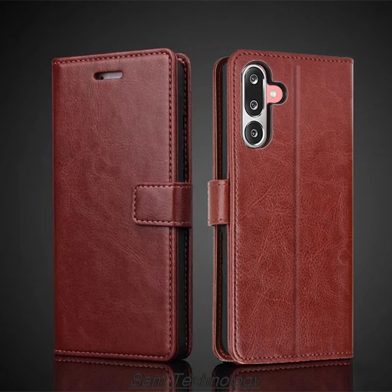 Card Holder Cover Case for Samsung Galaxy M16 / F16 Pu Leather Flip Cover Retro Wallet Phone Case Business Capa Fundas Coque