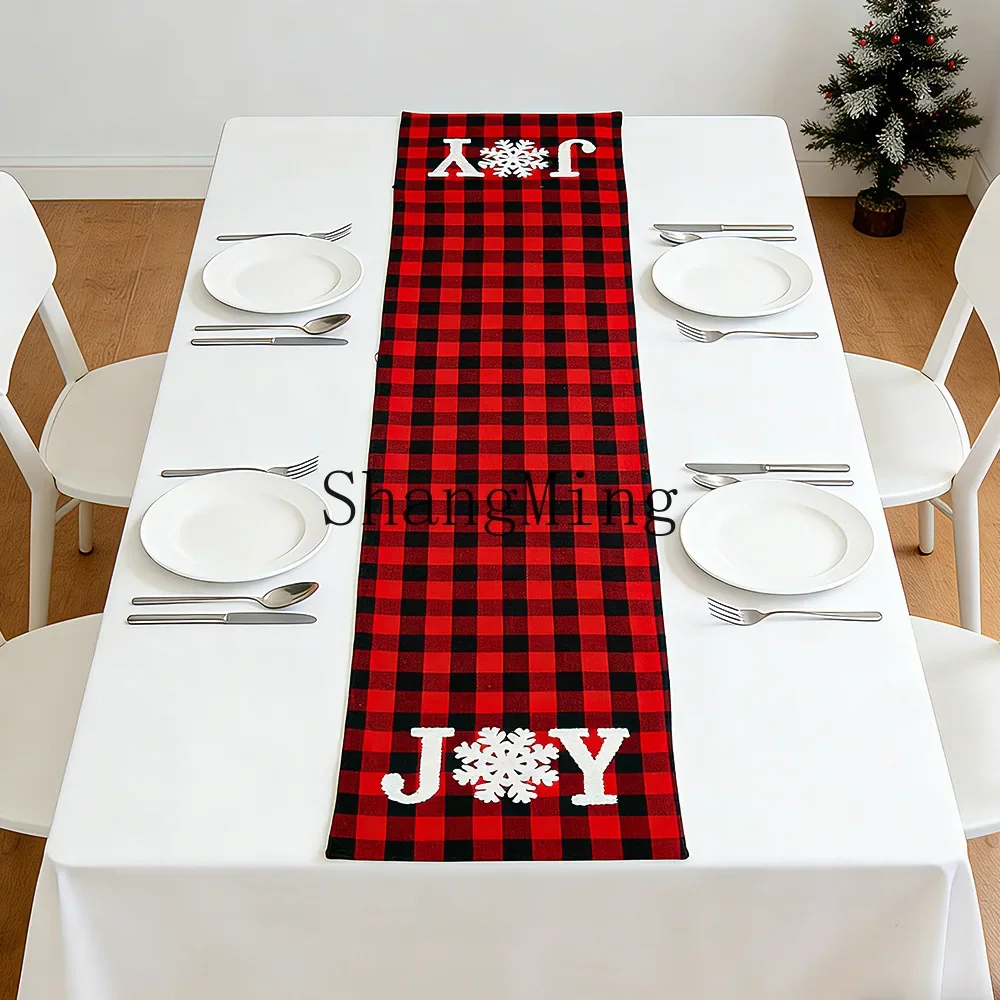 CL new Christmas table flag Santa Claus flower snowflake table mat festive party atmosphere Christmas