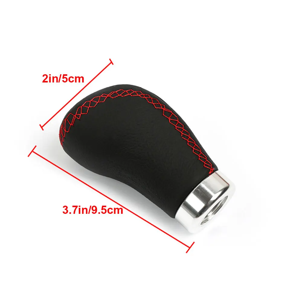 Universal 5/6 Speed PU Leather Gear Shift Knob Manual Auto Gearbox Stick Shift Head Lever Change Handle Cap
