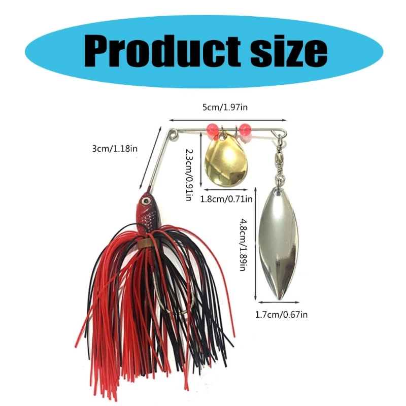 Iscas pesca Double Willows Spinnerbait Silicone Saia Spinner Iscas Iscas