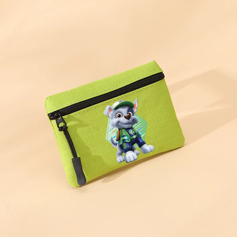 Paw Patrols Mini เหรียญ Skye Chase เด็กผ้าใบกระเป๋าสตางค์ซิปเงินกระเป๋าน่ารักผู้ถือบัตรเครดิต Kawaii Key Storage กระเป๋าของขวัญ