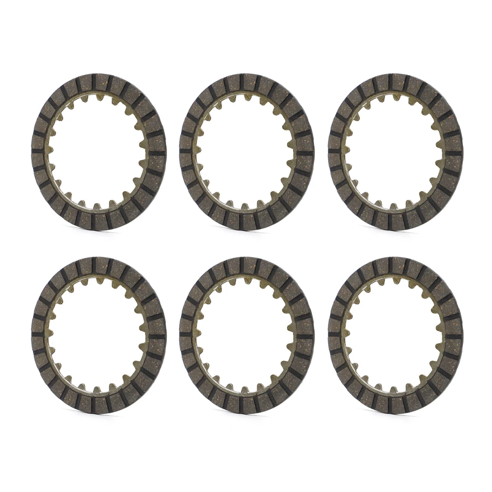 6PCS Engine Clutch Friction Plates for Yamaha PW80 Y-Zinger 80 1983 1985 1991-2006 1992 1993 1994 1995 1996 1997 1998 1999 2000